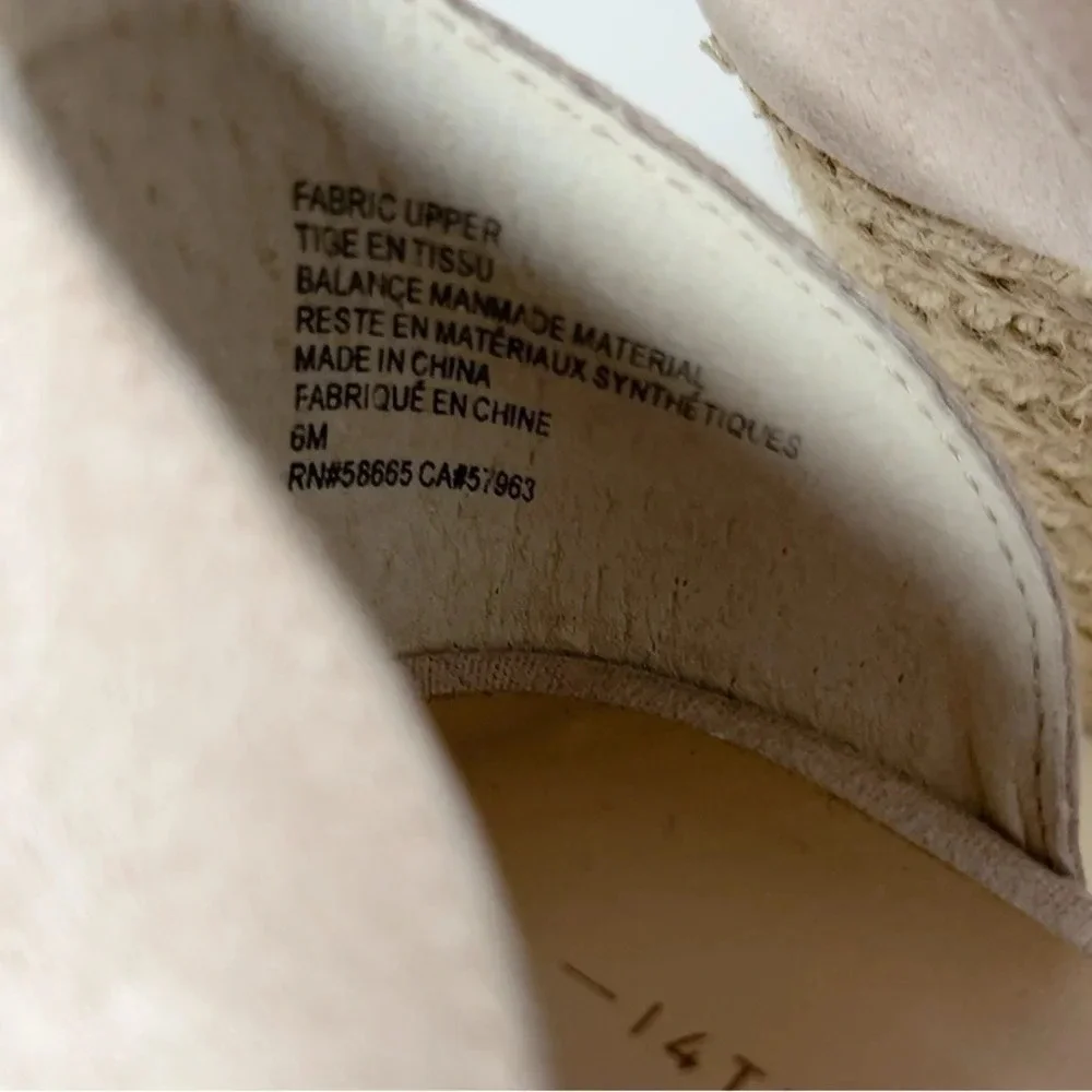 Nordstrom 14th Union Theryn Asymm Blush Pink Espadrille Wedge Sandal